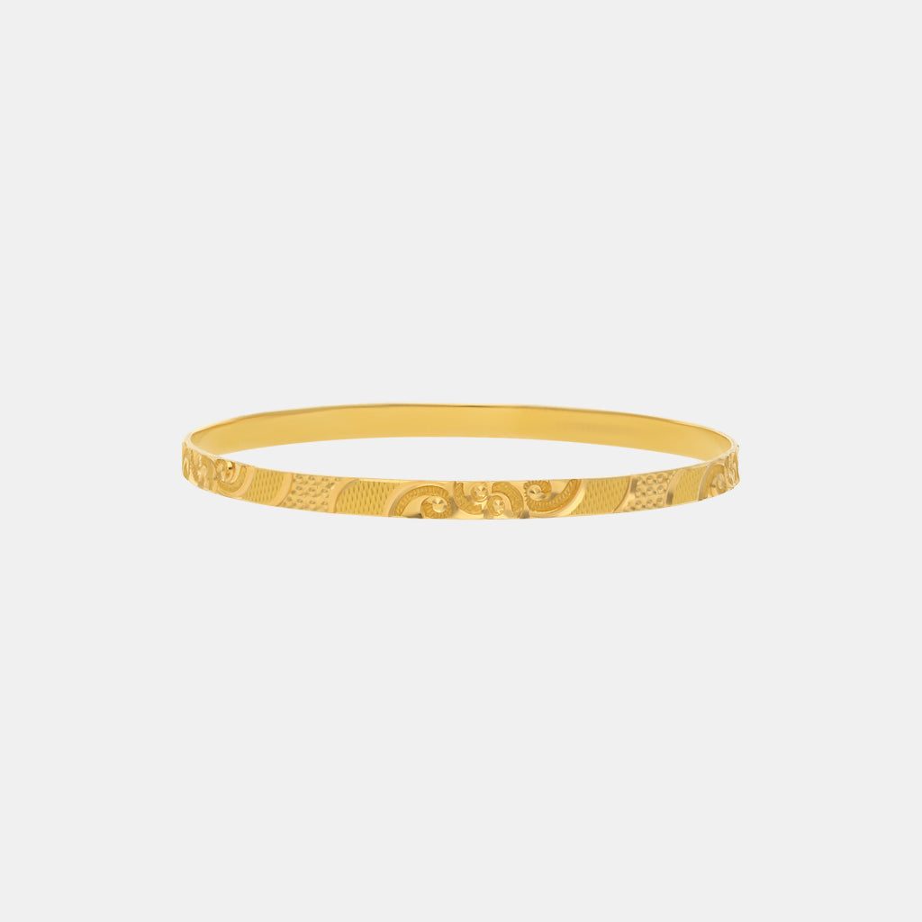 22k Plain Gold Bangles JG-2207-06471