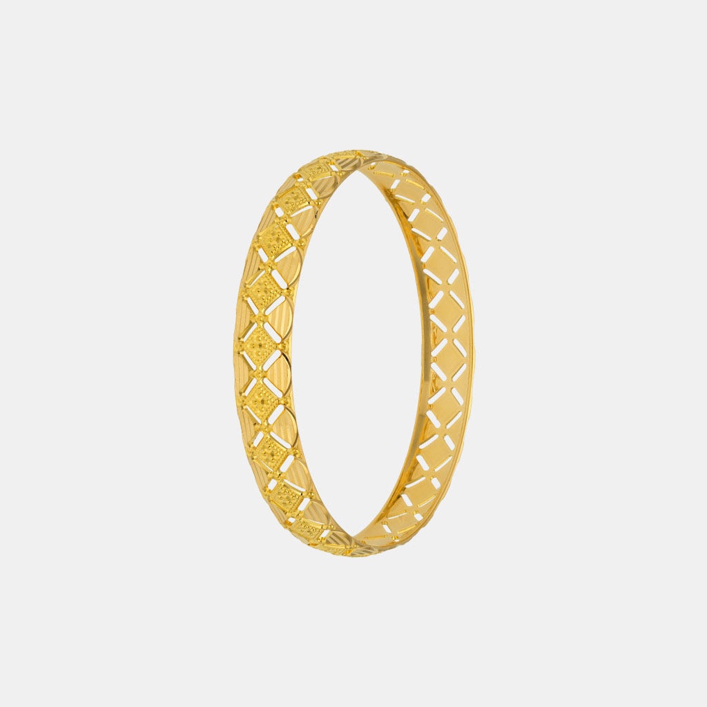 22k Plain Gold Bangles JG-2210-07509