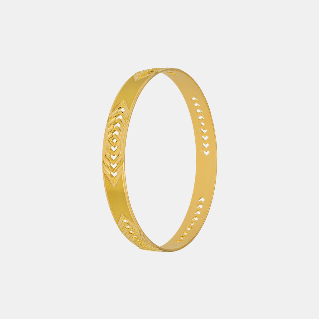 22k Plain Gold Bangles JG-2210-07512