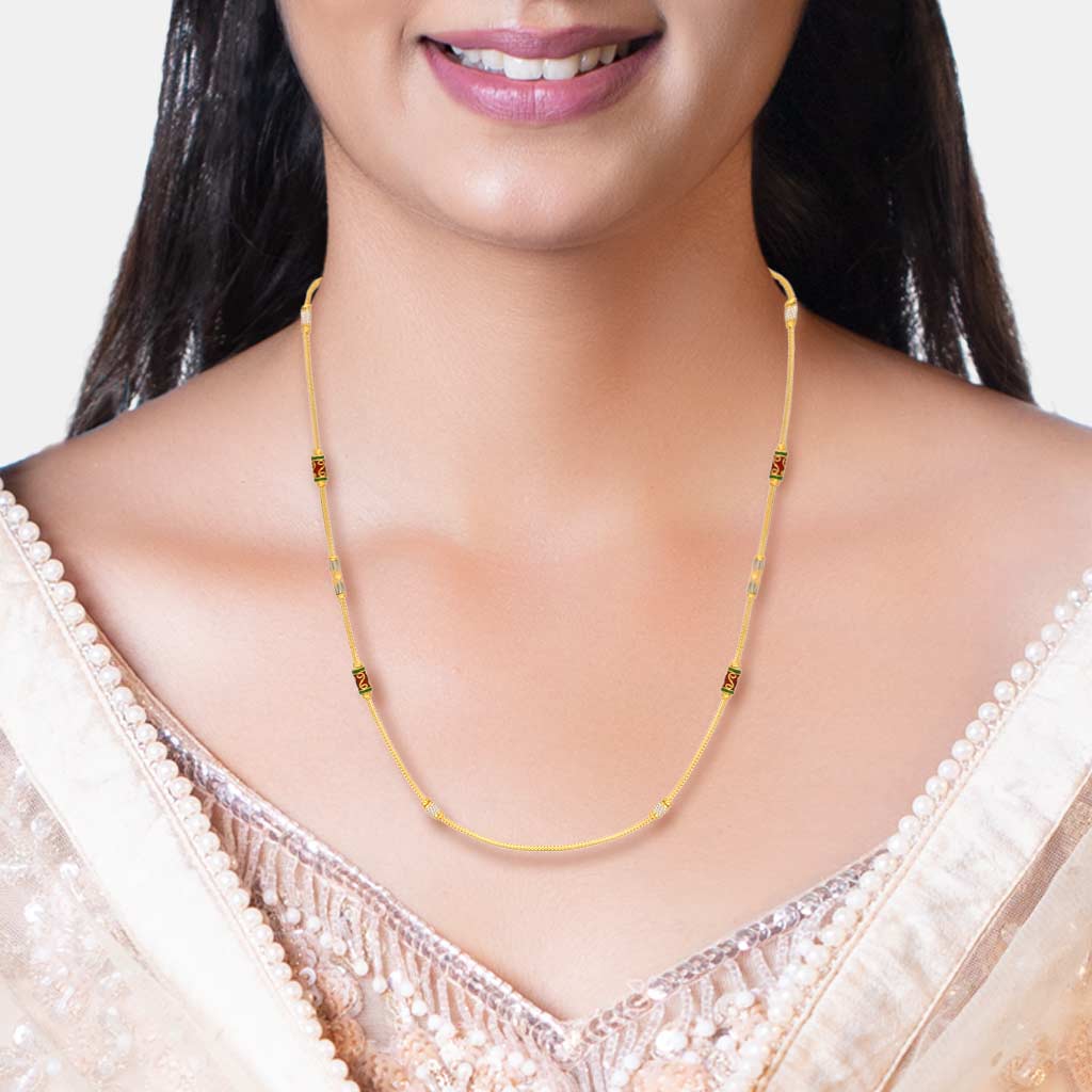 22k Plain Gold Chain JG-2212-08010