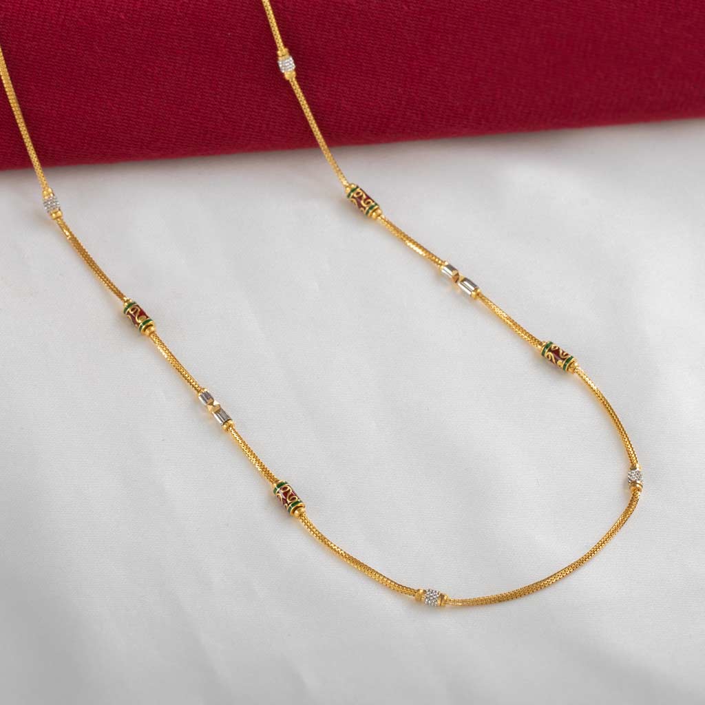 22k Plain Gold Chain JG-2212-08010