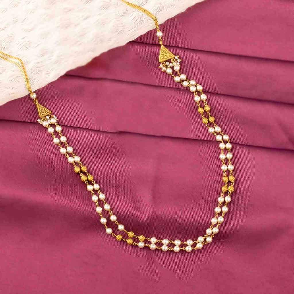 22k Pearl Necklace JGP-2212-07841