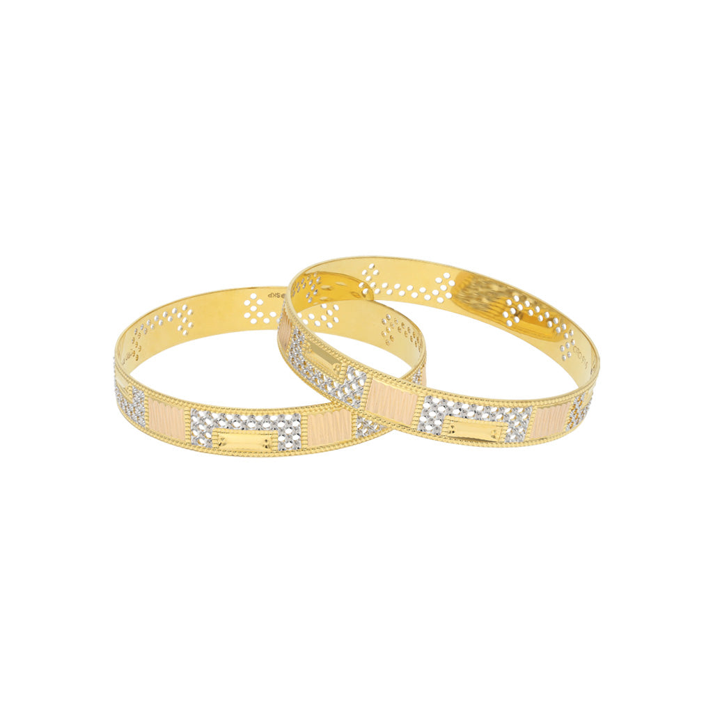 22k Plain Gold Bangles JGS-2106-00983