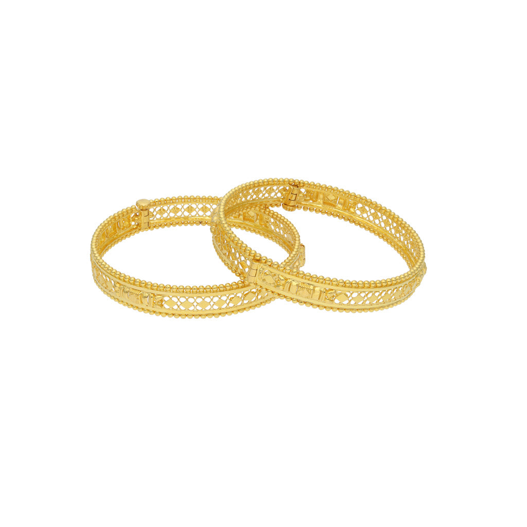 22k Plain Gold Bangles JGS-2106-01020