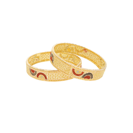 22k Plain Gold Bangles JGS-2107-02092