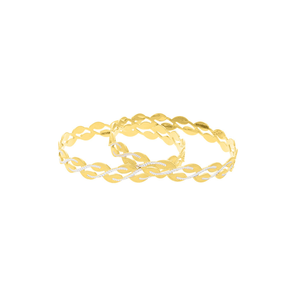 22k Plain Gold Bangles JGS-2108-02855