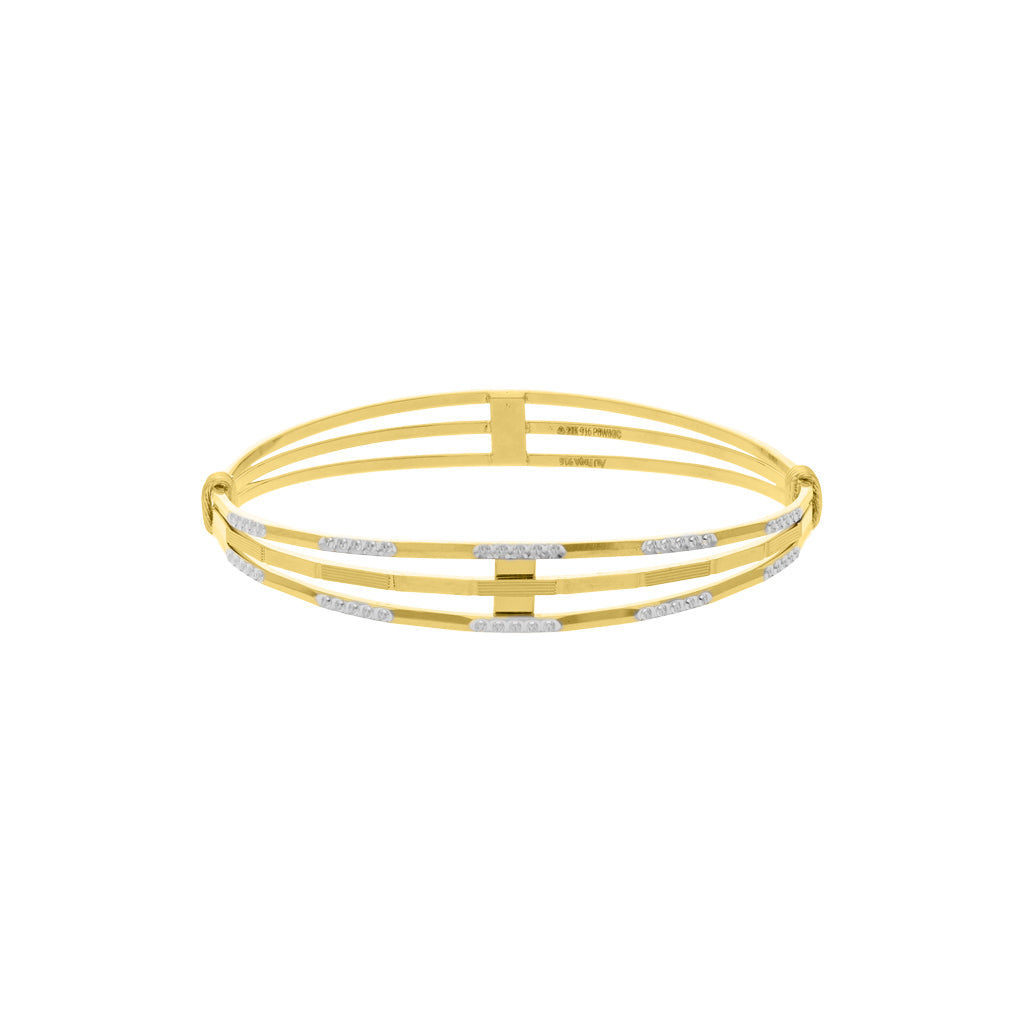 22k Plain Gold Bangles JGS-2108-02858