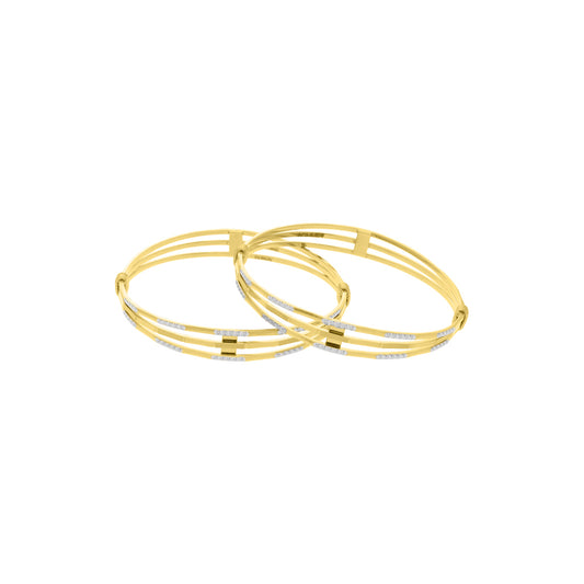 22k Plain Gold Bangles JGS-2108-02858