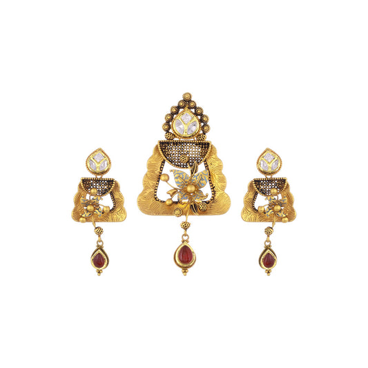 22k Jadtar Pendant Set JGS-2108-04626