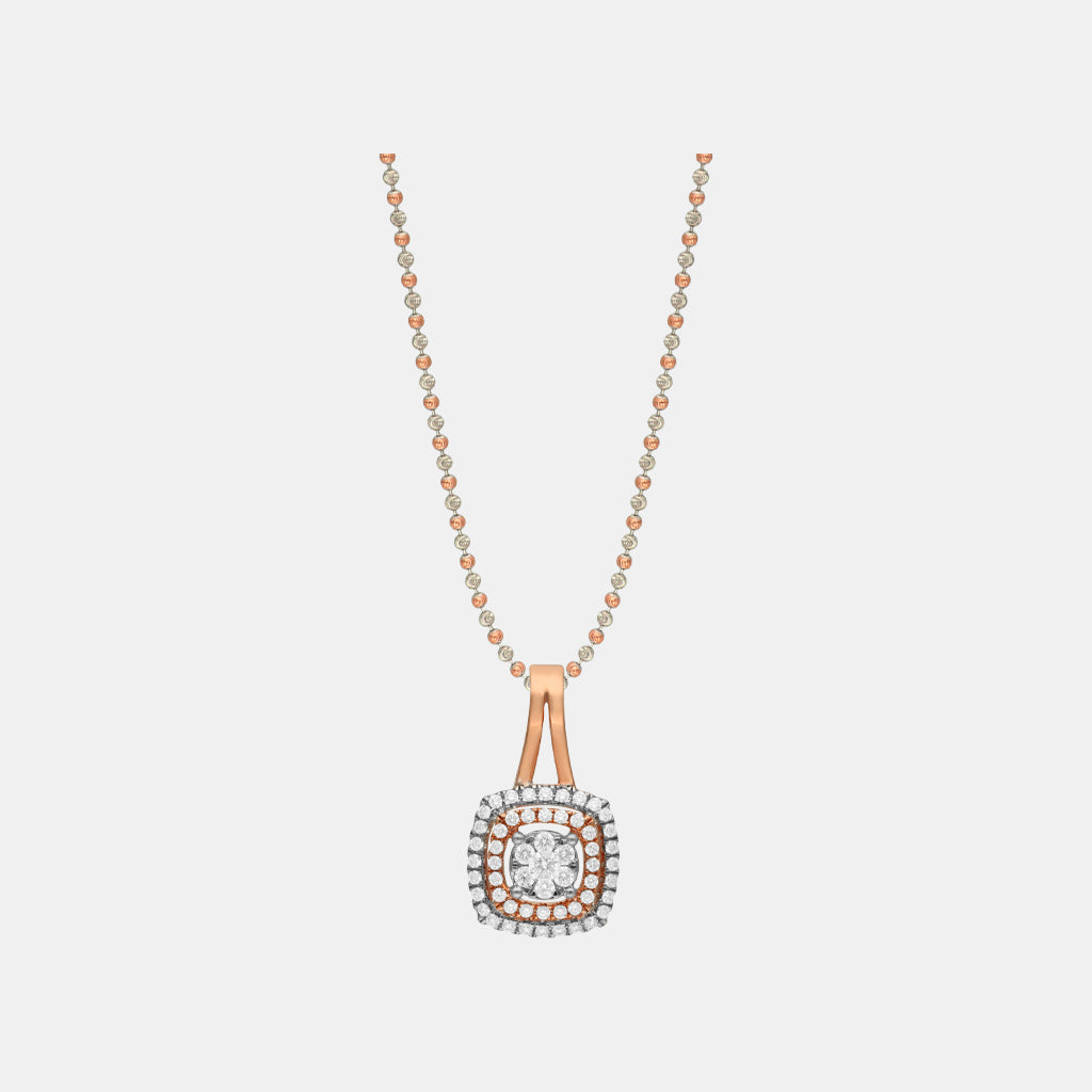 18k Real Diamond Pendant Set JGS-2203-05968