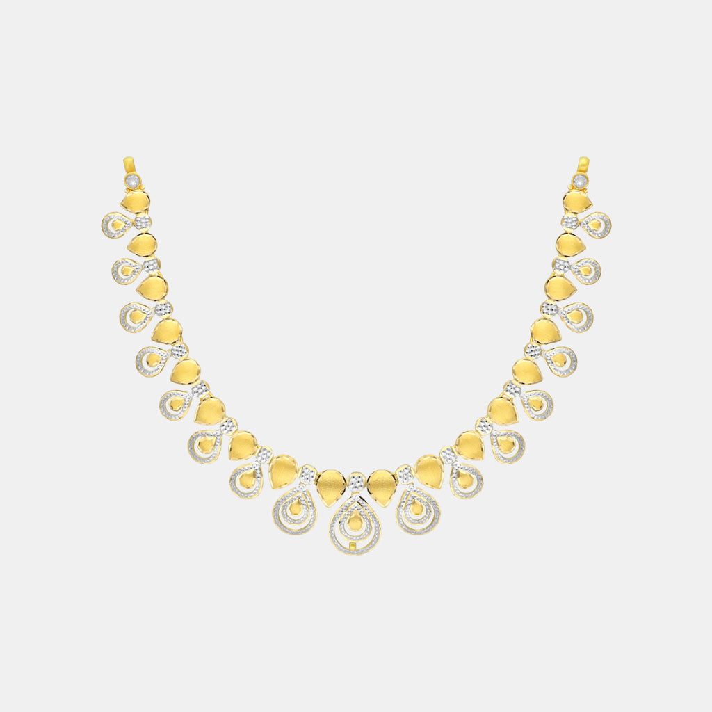 22k Plain Gold Necklace Set JGS-2204-06102