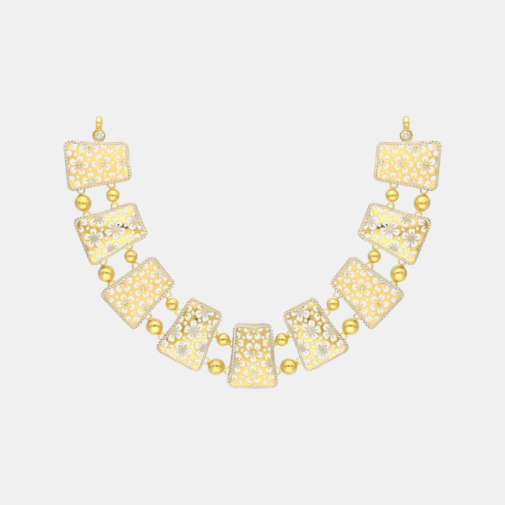 22k Plain Gold Necklace Set JGS-2204-06103