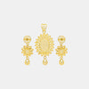 22k Plain Gold Pendant Set JGS-2204-06145