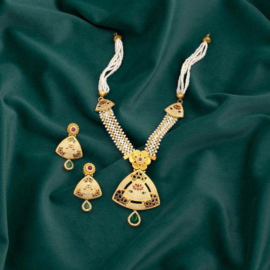 22k Jadtar Necklace Set JGS-2205-06187