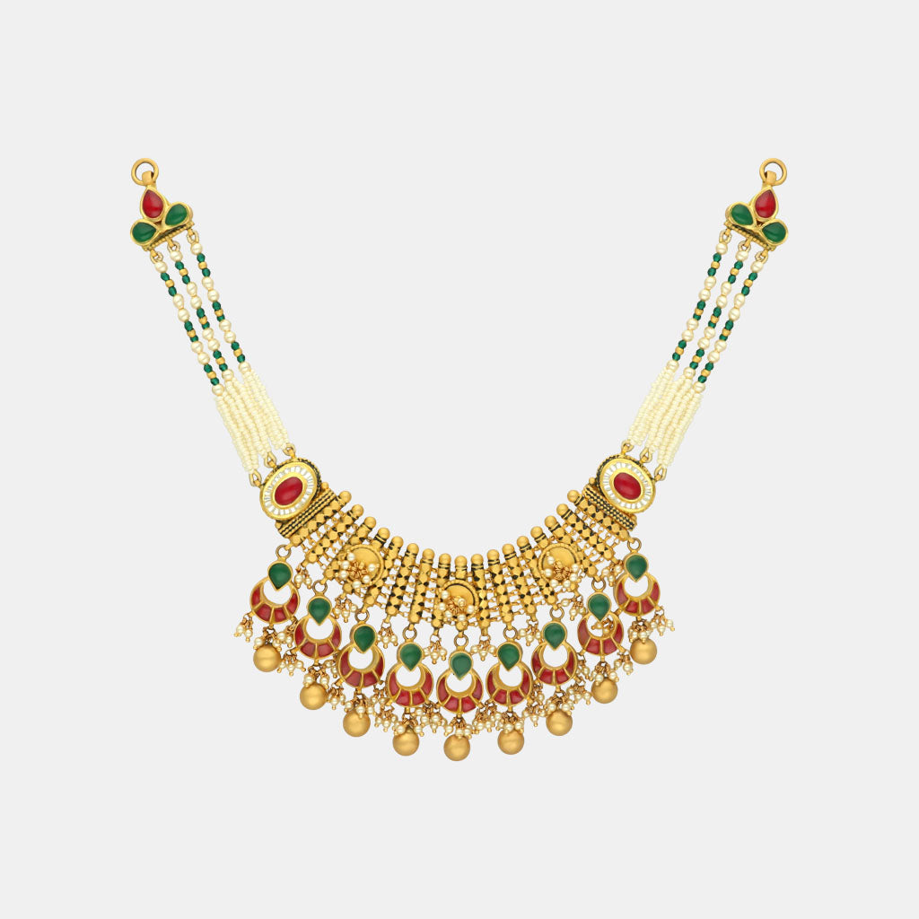 22k Jadtar Necklace Set JGS-2205-06346