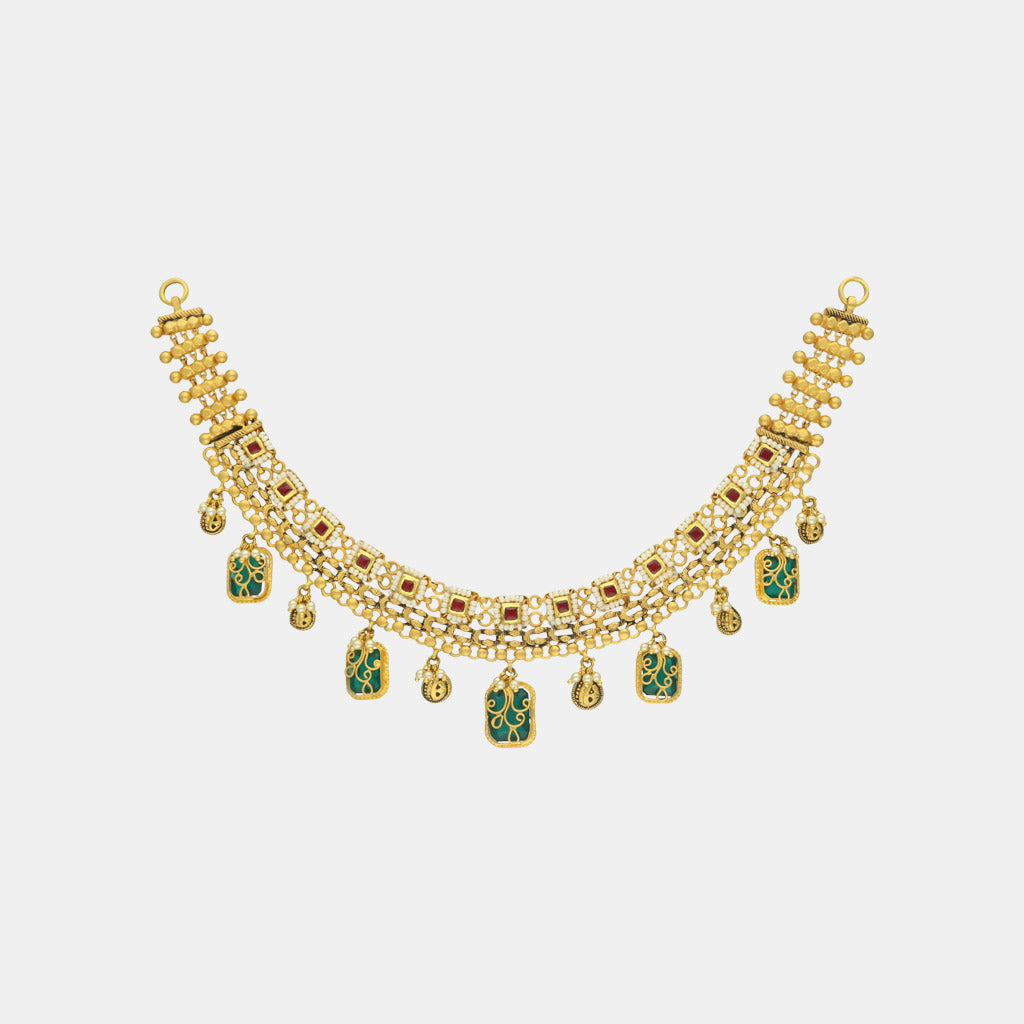 22k Jadtar Necklace Set JGS-2205-06401