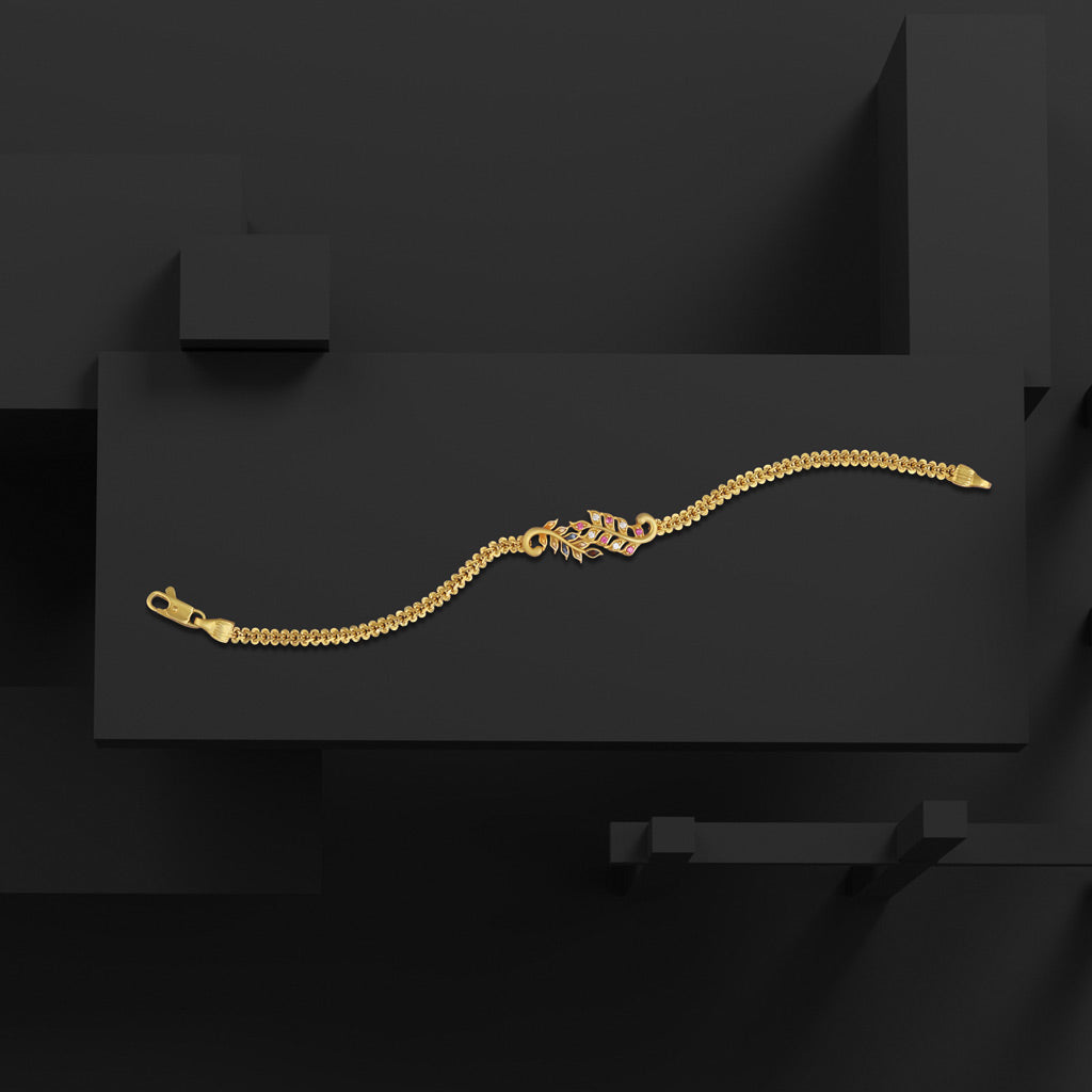 22k Plain Gold Bracelet JGS-2206-06231