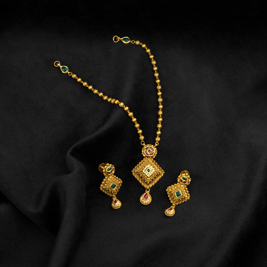 22k Jadtar Necklace Set JGS-2206-06511