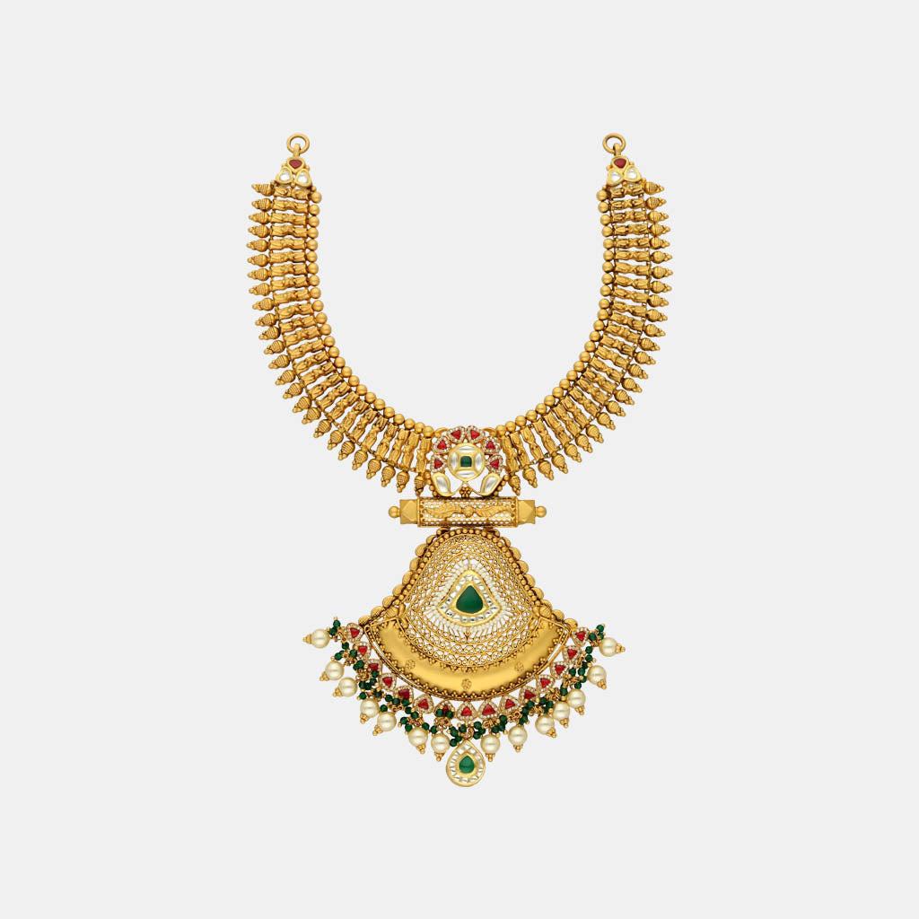 22k Jadtar Necklace Set JGS-2207-06480