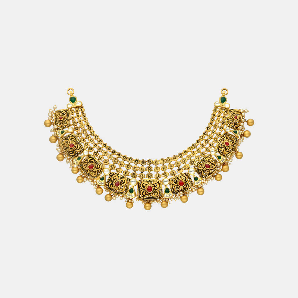 22k Jadtar Necklace Set JGS-2207-06483