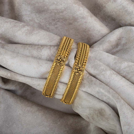 22k Plain Gold Bangles JGS-2208-06828