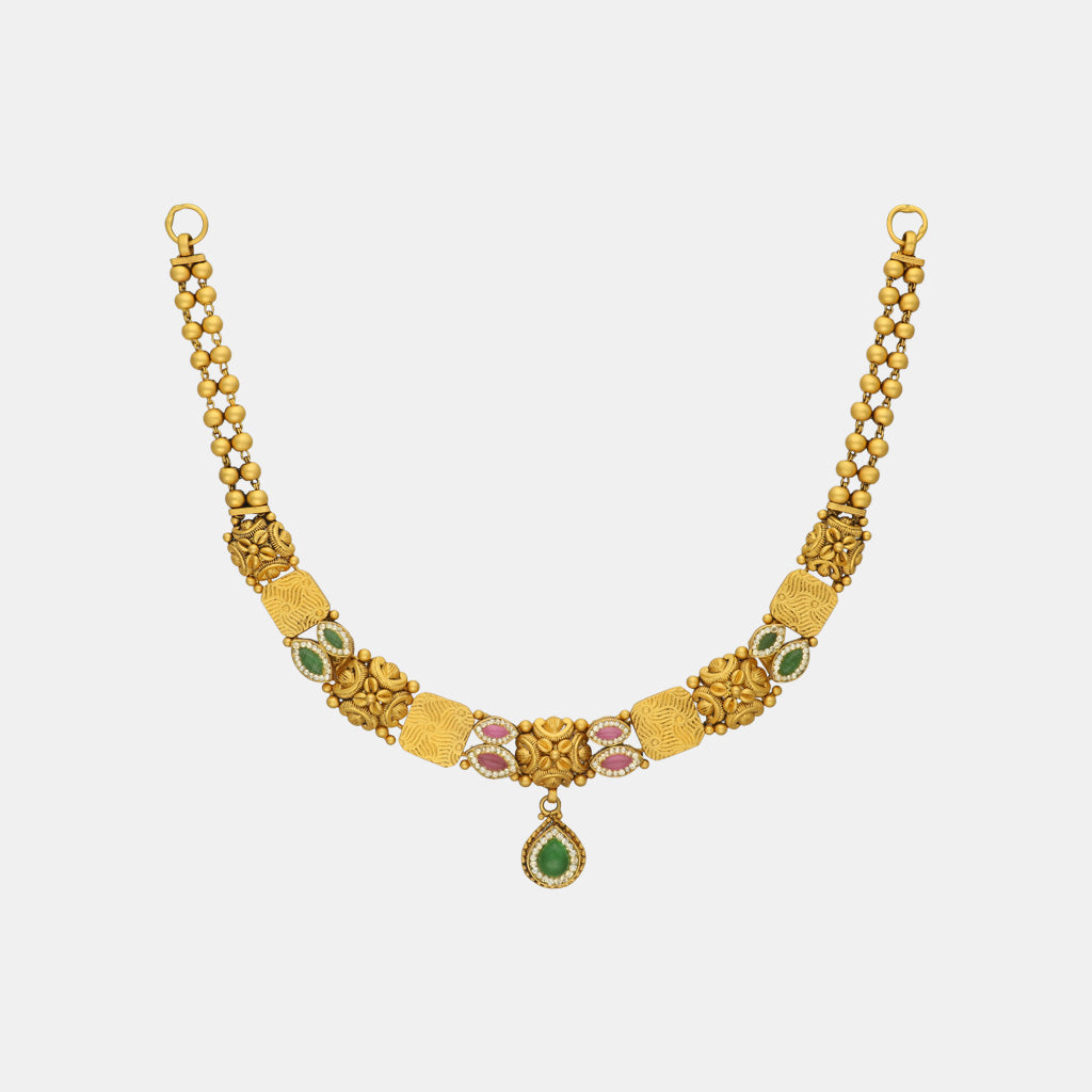 22k Jadtar Necklace Set JGS-2212-07827