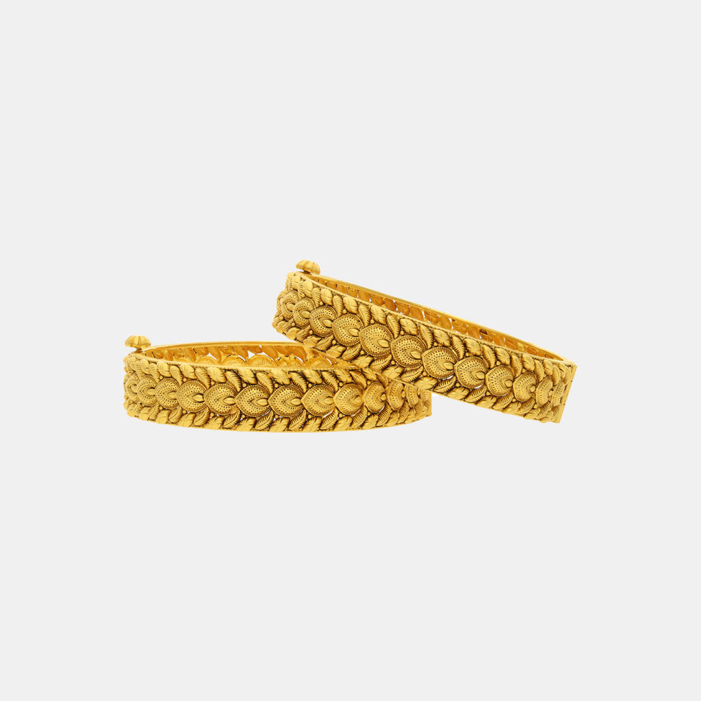 22k Plain Gold Bangles JGS-2302-08237