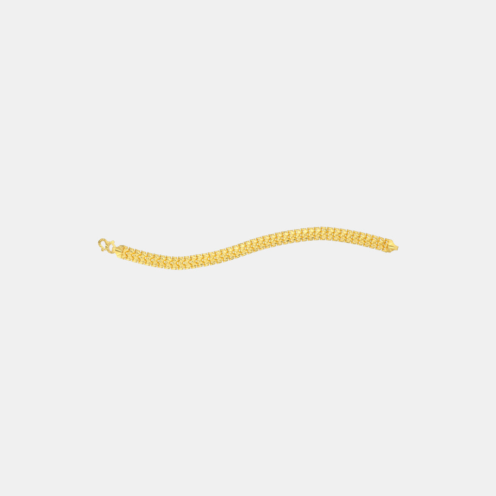 Om Men's Bracelet in 22K Yellow Gold - MBR-3954